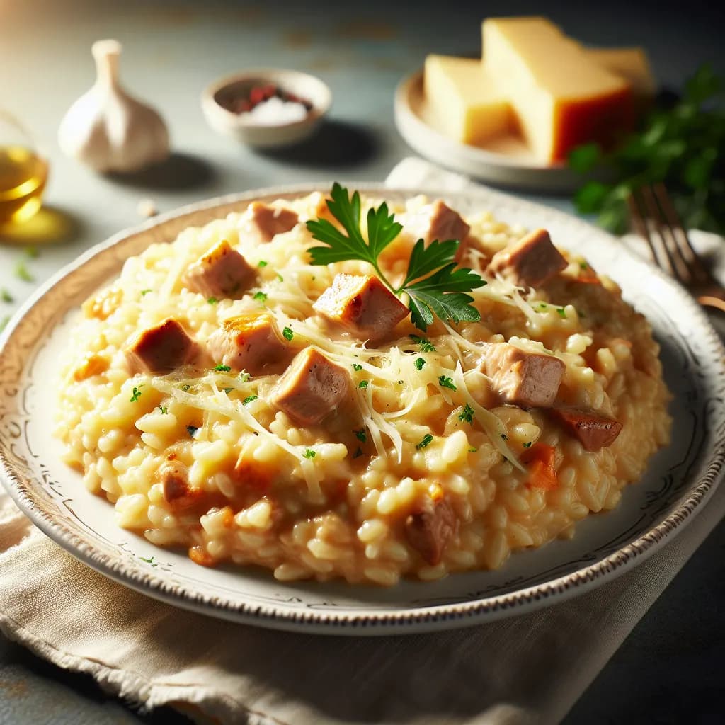 Risotto au Fromage et Viande