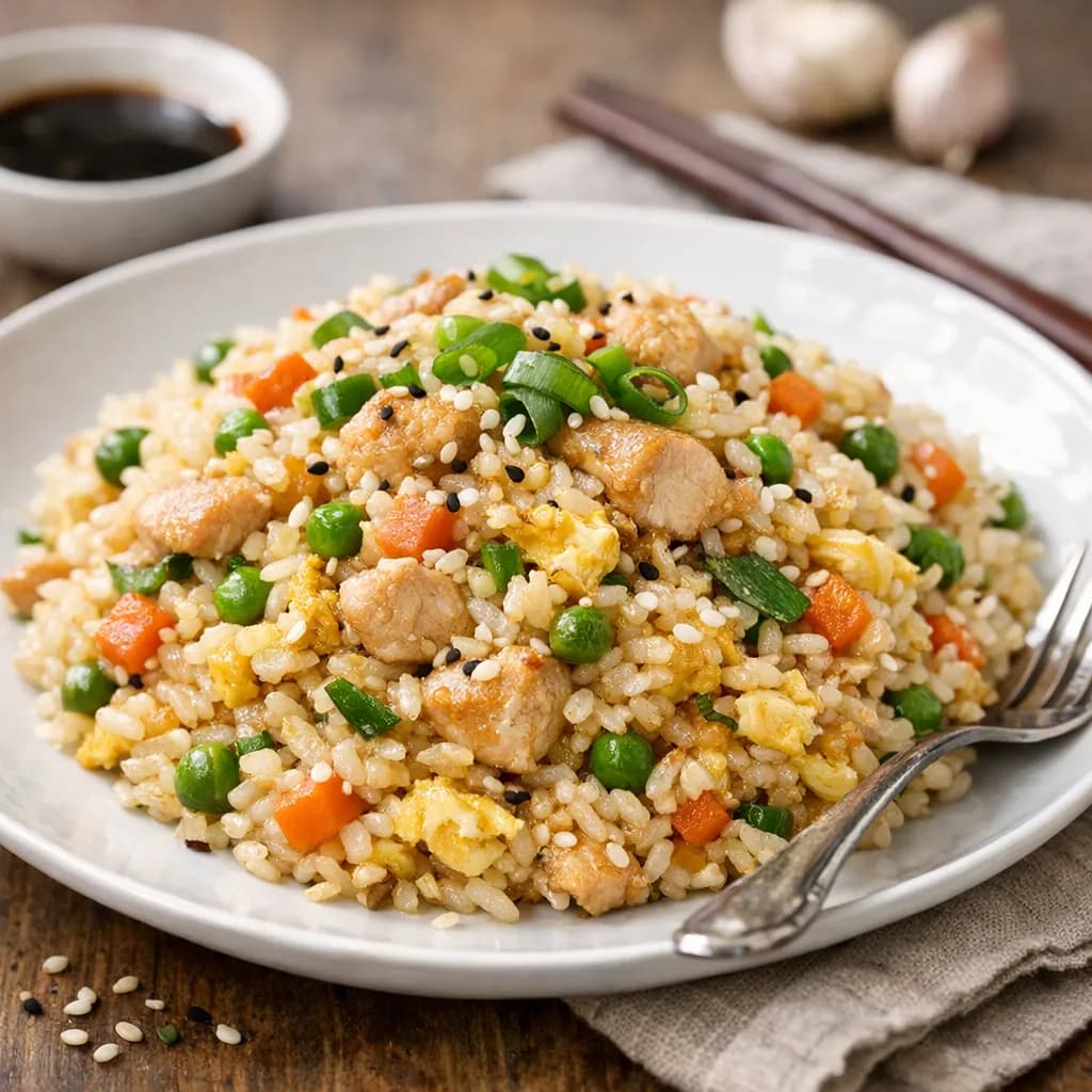 Risotto-Style Chicken Fried Rice