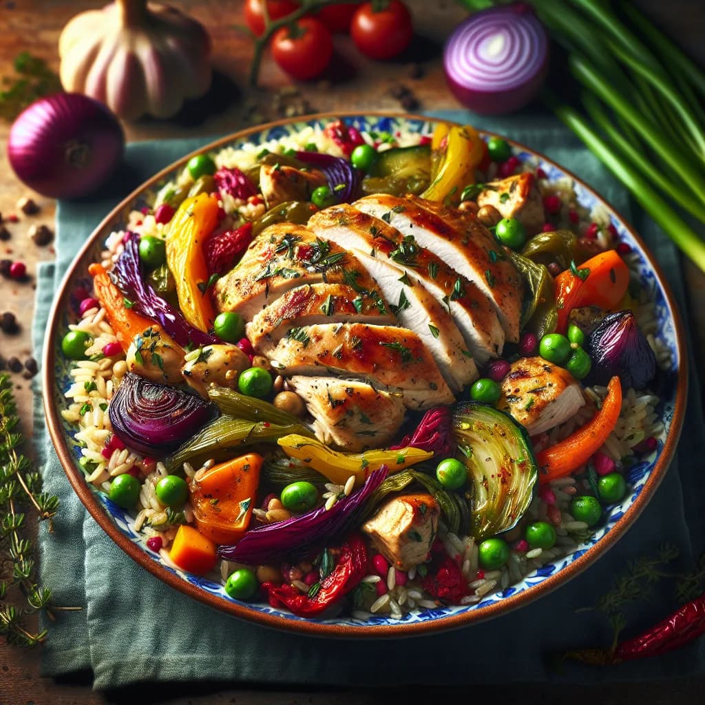 Riz Poulet à la Provençale