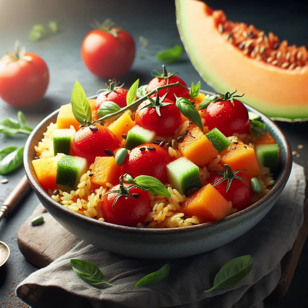 Riz aux Tomates et Melon