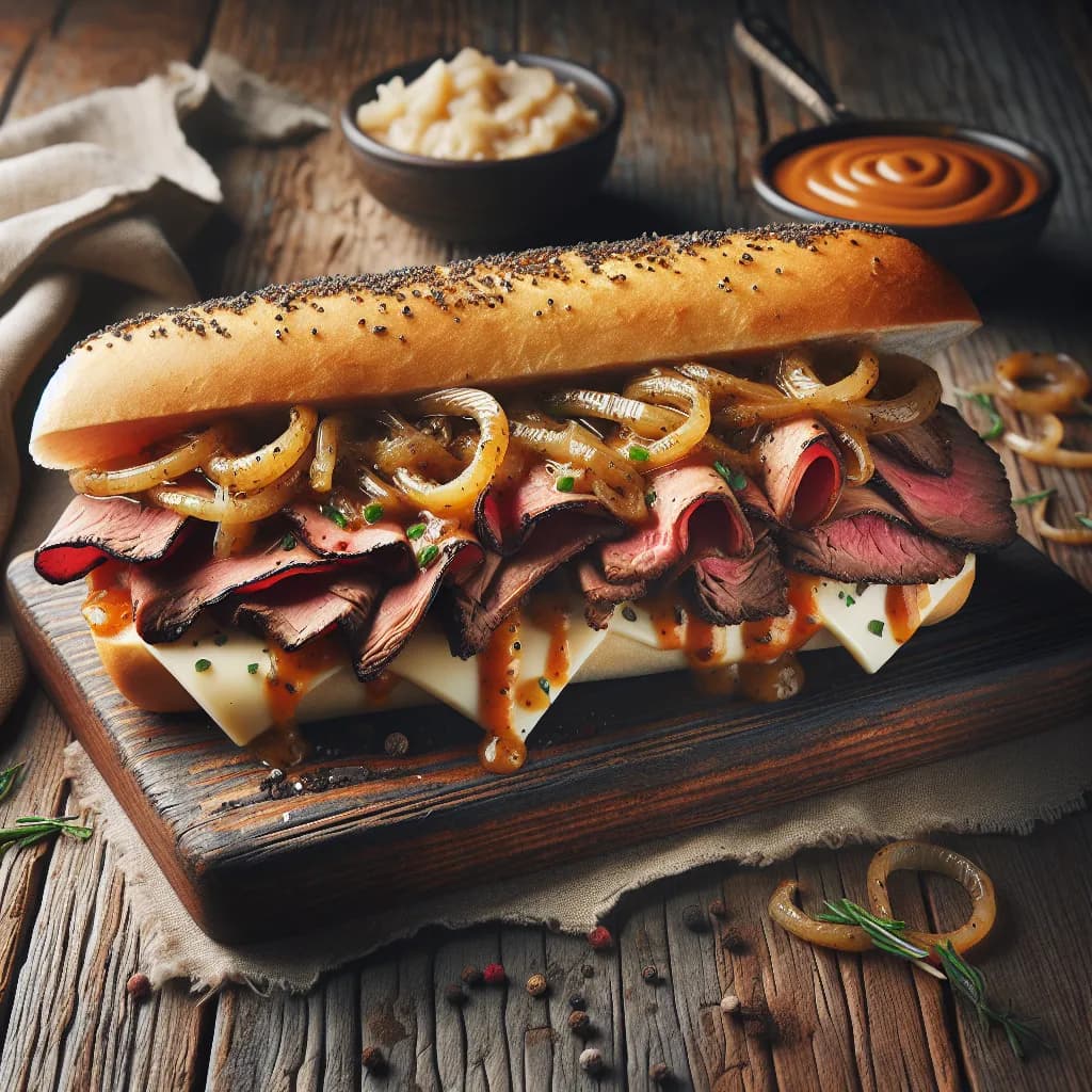 Roast Beef and Cheese Hoagy