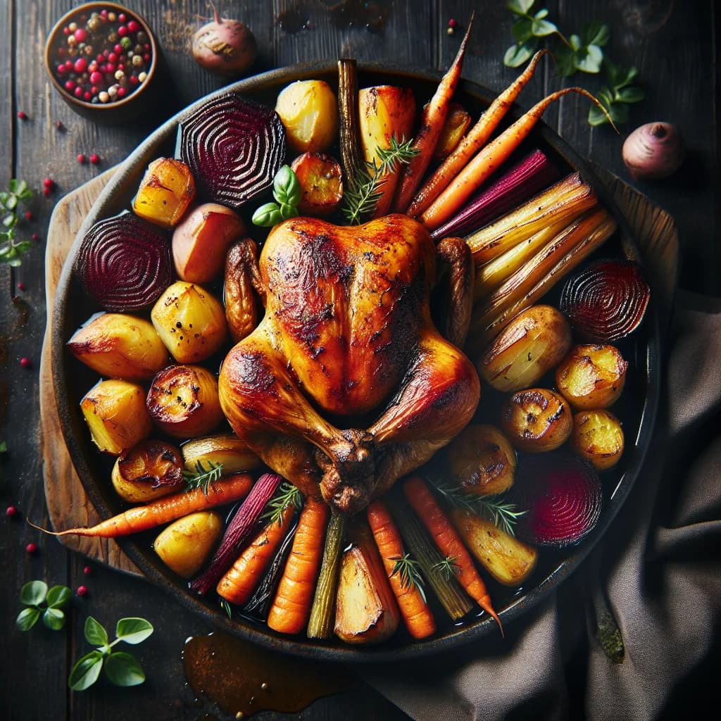 Roast Chicken with Root Vegetables