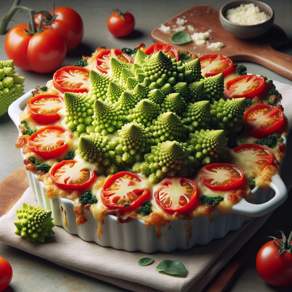 Romanesco-Tomaten-Gratin