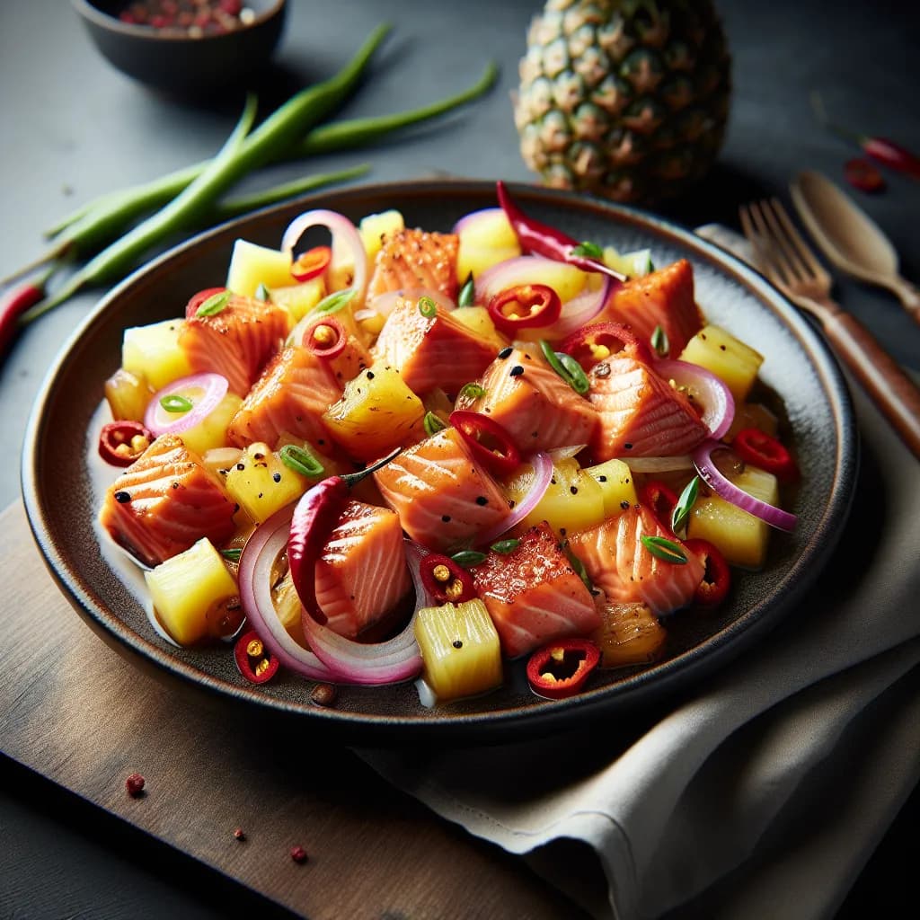 Rougail Saumon à l'Ananas