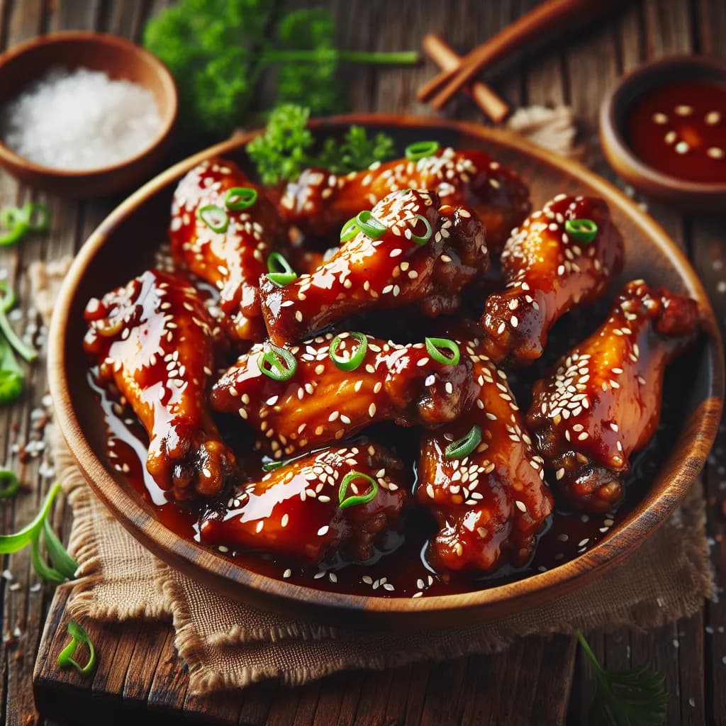 Süß-scharfe Sticky Chicken Wings