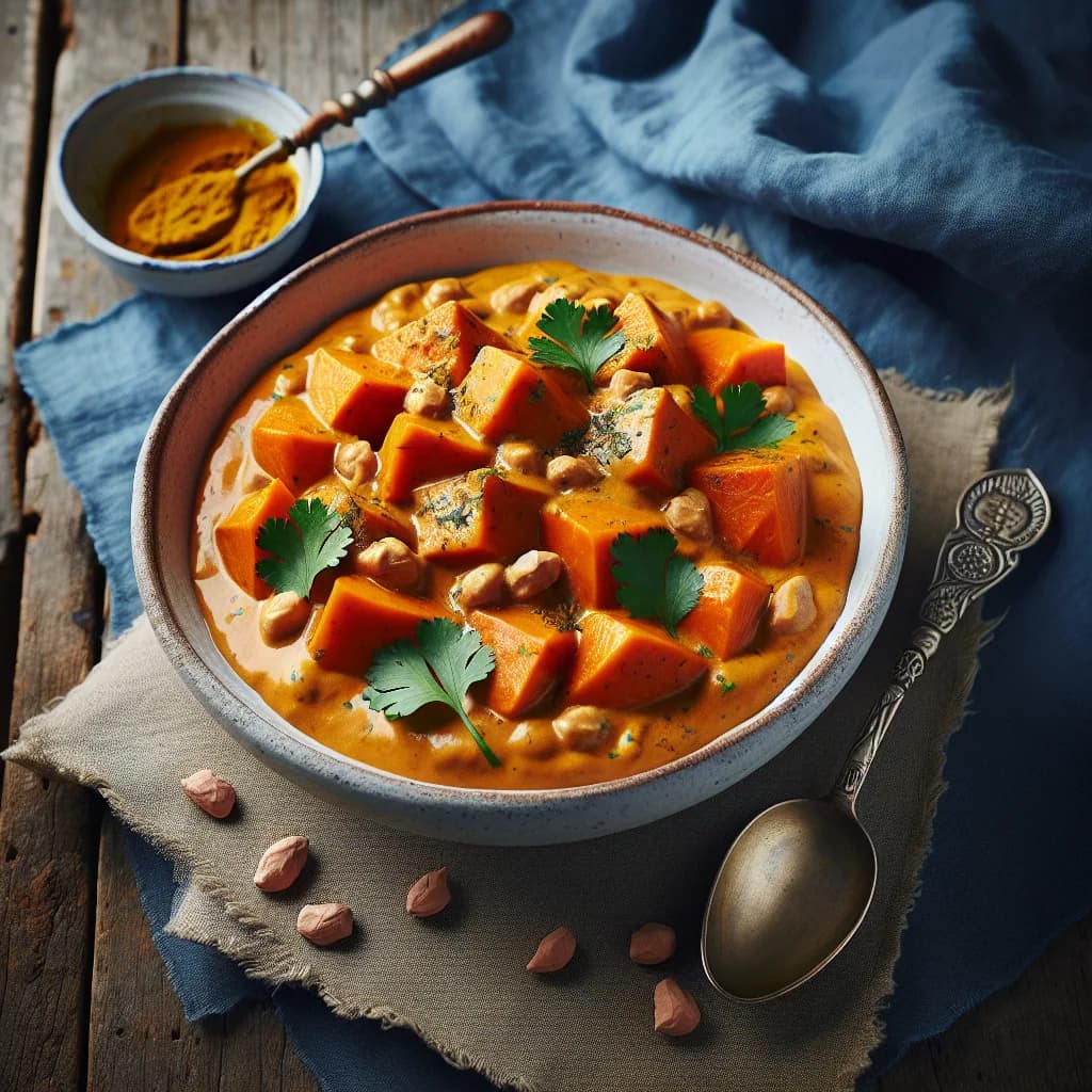 Süßkartoffel-Erdnuss-Curry
