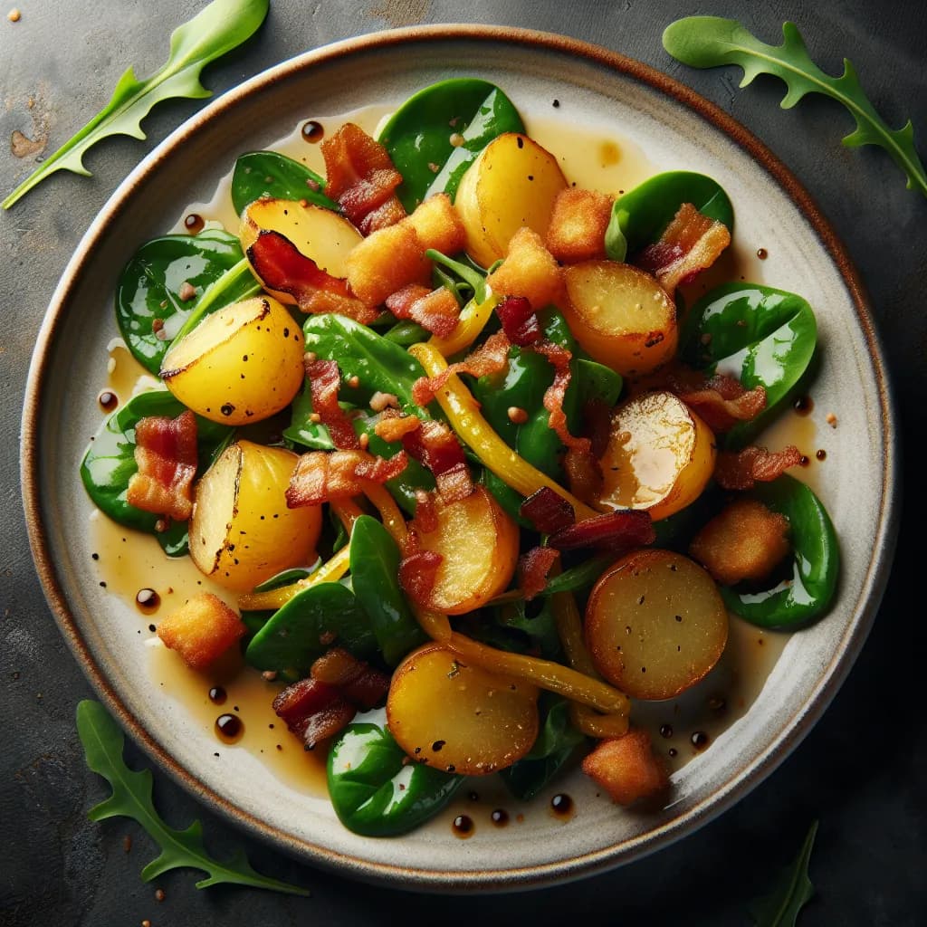 Salade Tiède de Pommes de Terre et Lardons