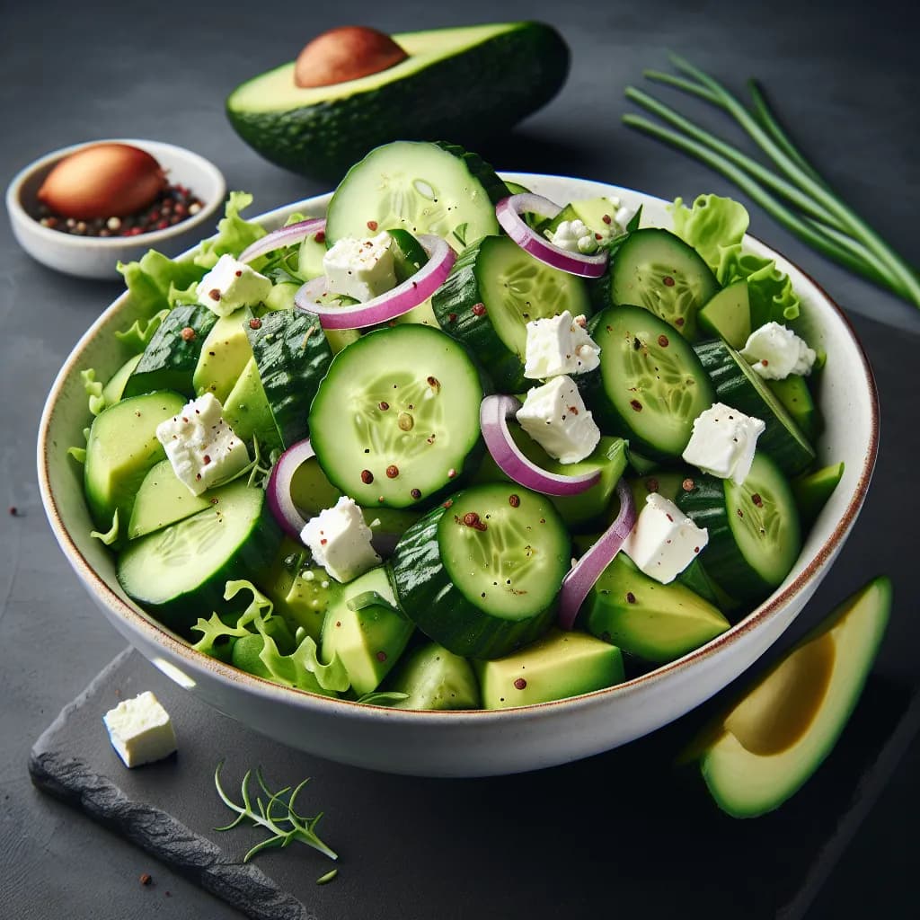 Salade de Concombre et Avocat