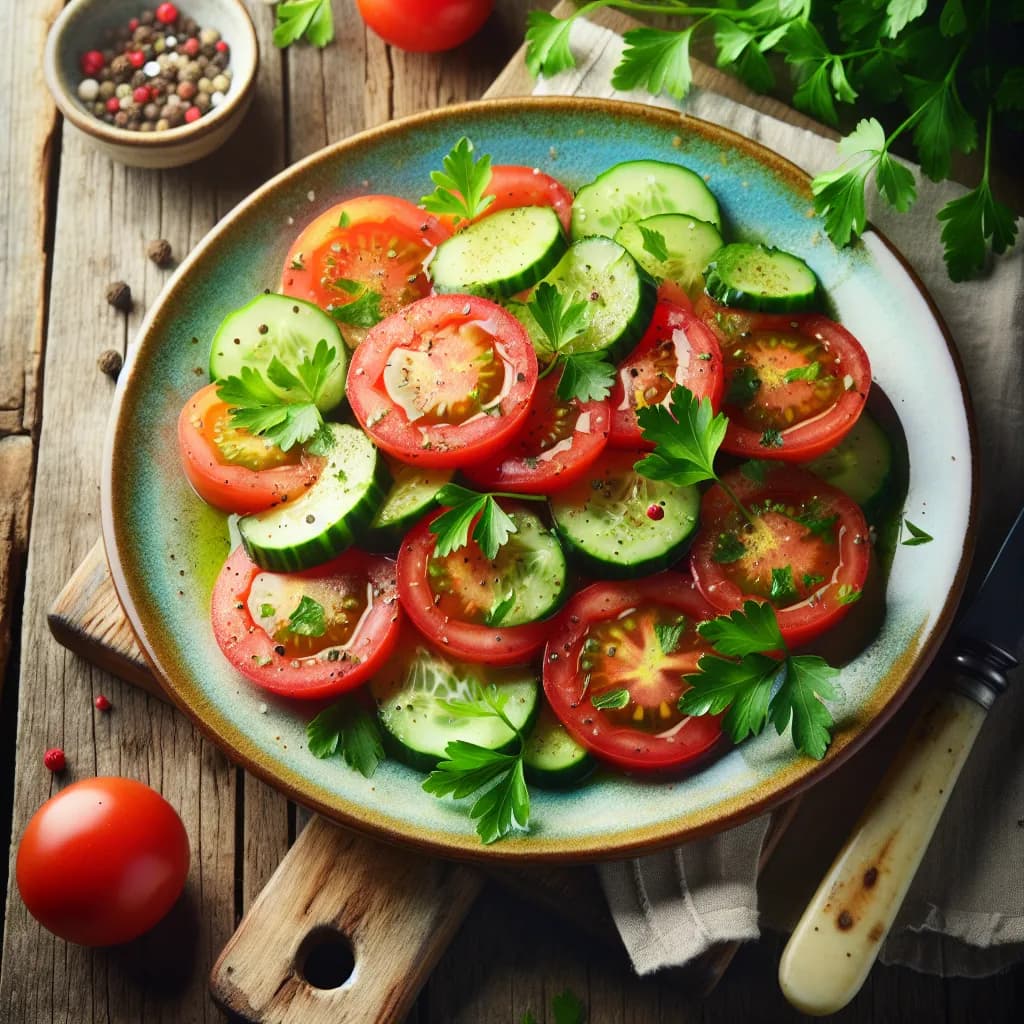 Salade de Concombre et Tomate