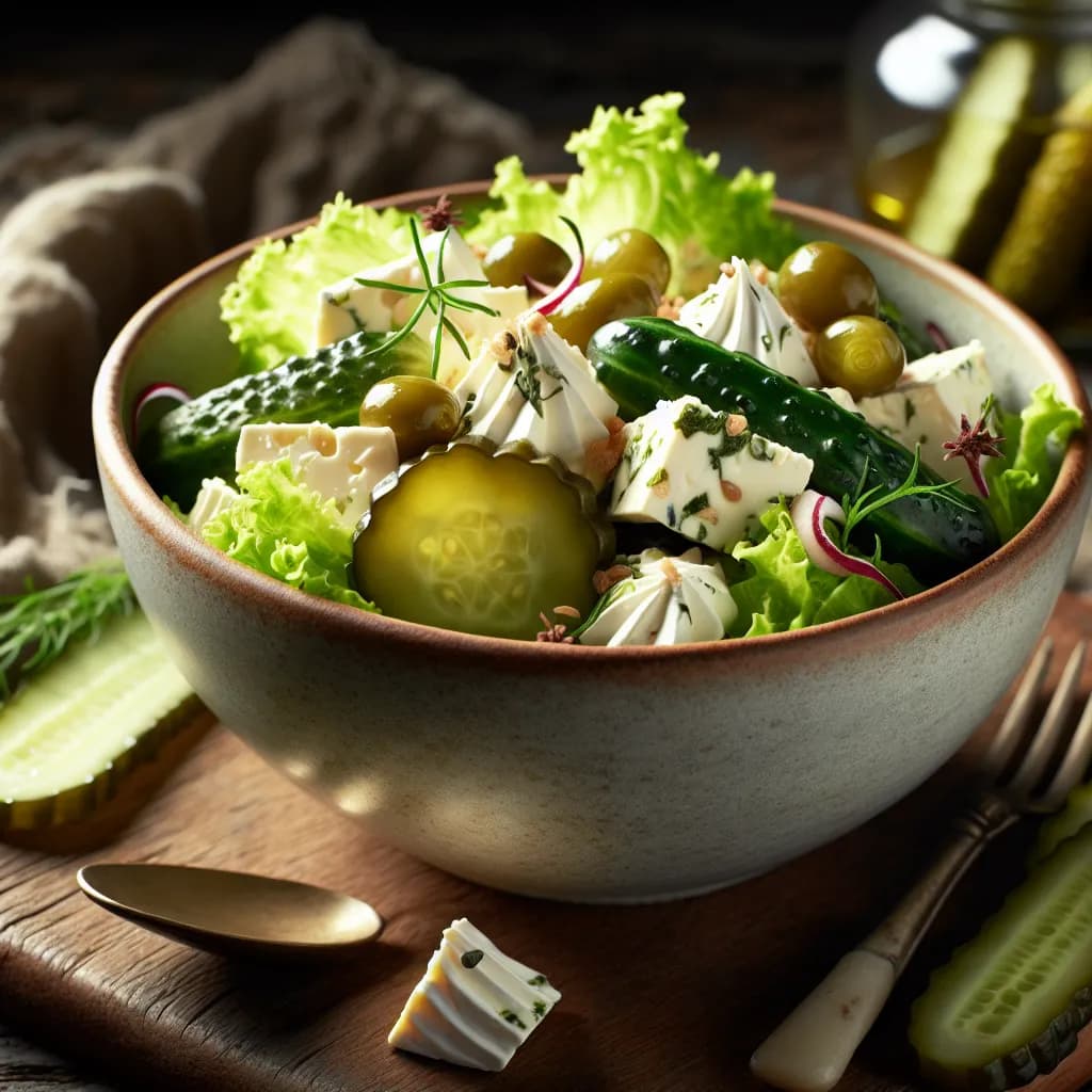 Salade de Cornichons et Fromage Blanc