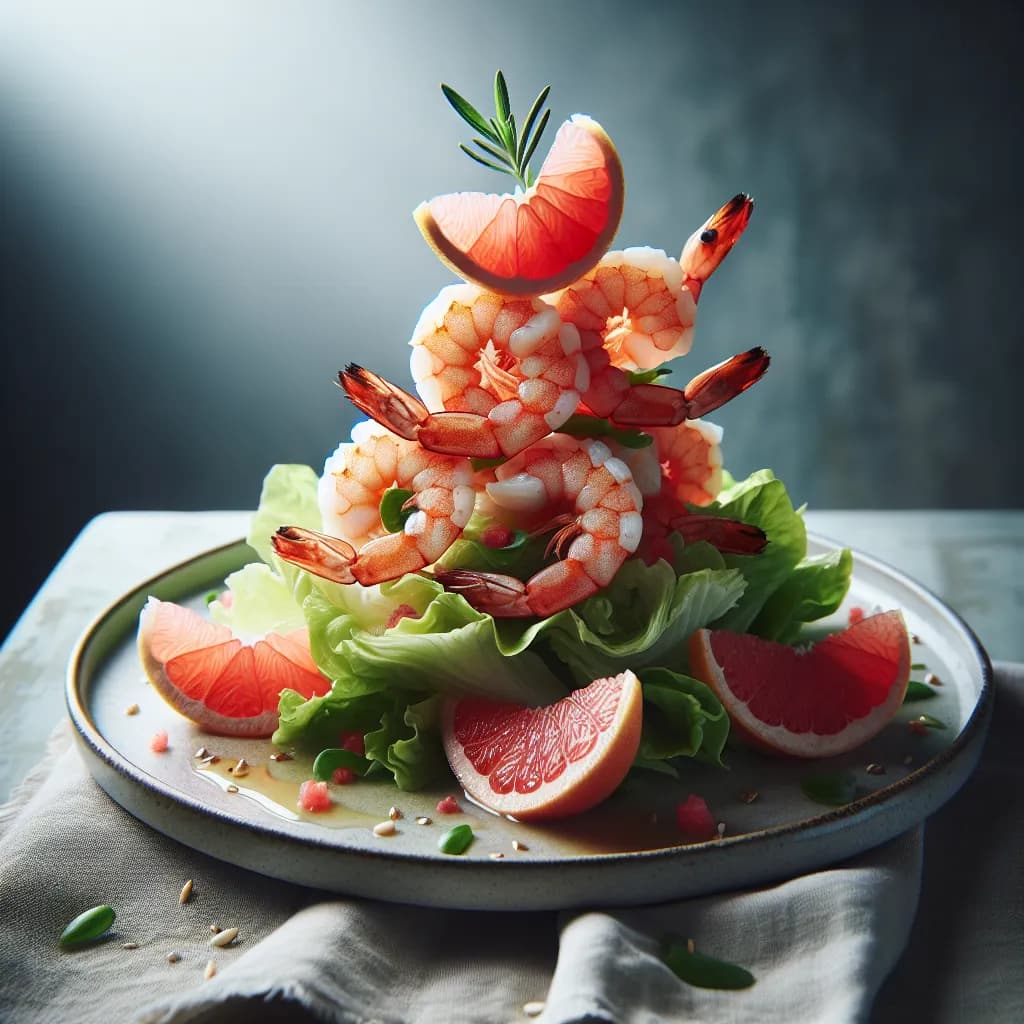 Salade de Crevettes et Pamplemousse