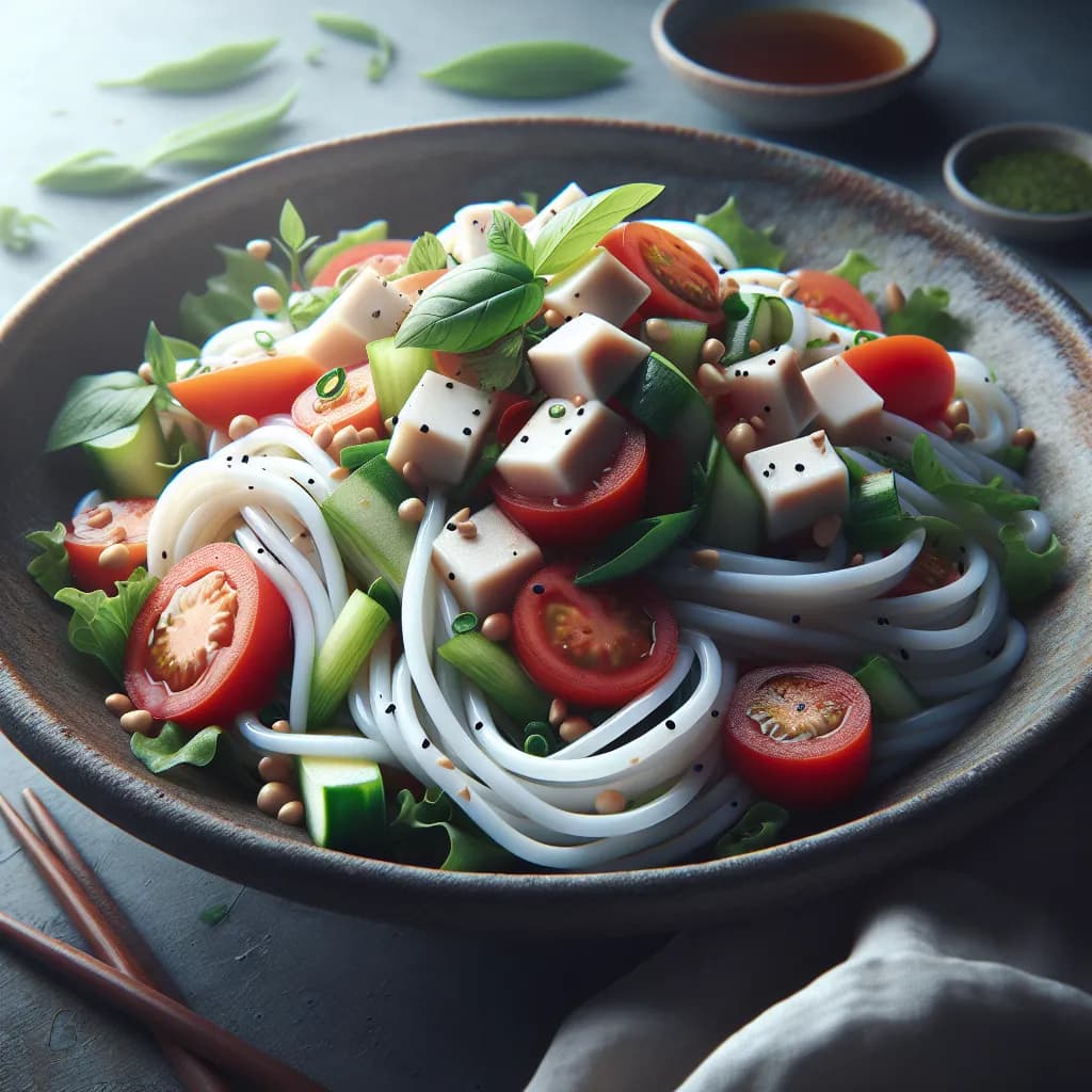 Salade de Konjac et Surimi aux Tomates