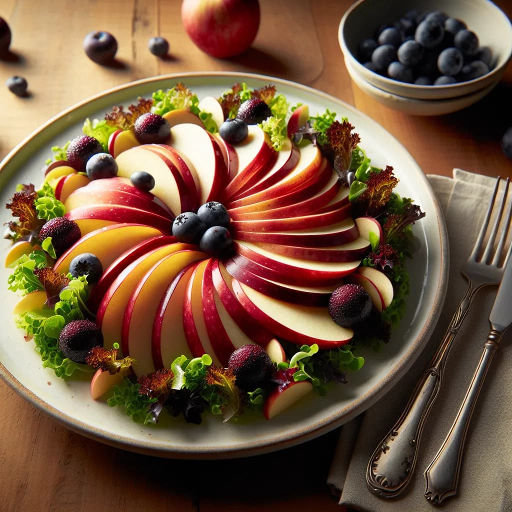 Salade de Pommes et Myrtilles