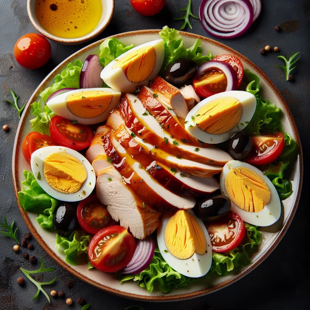 Salade de Poulet Fumé et Oeuf