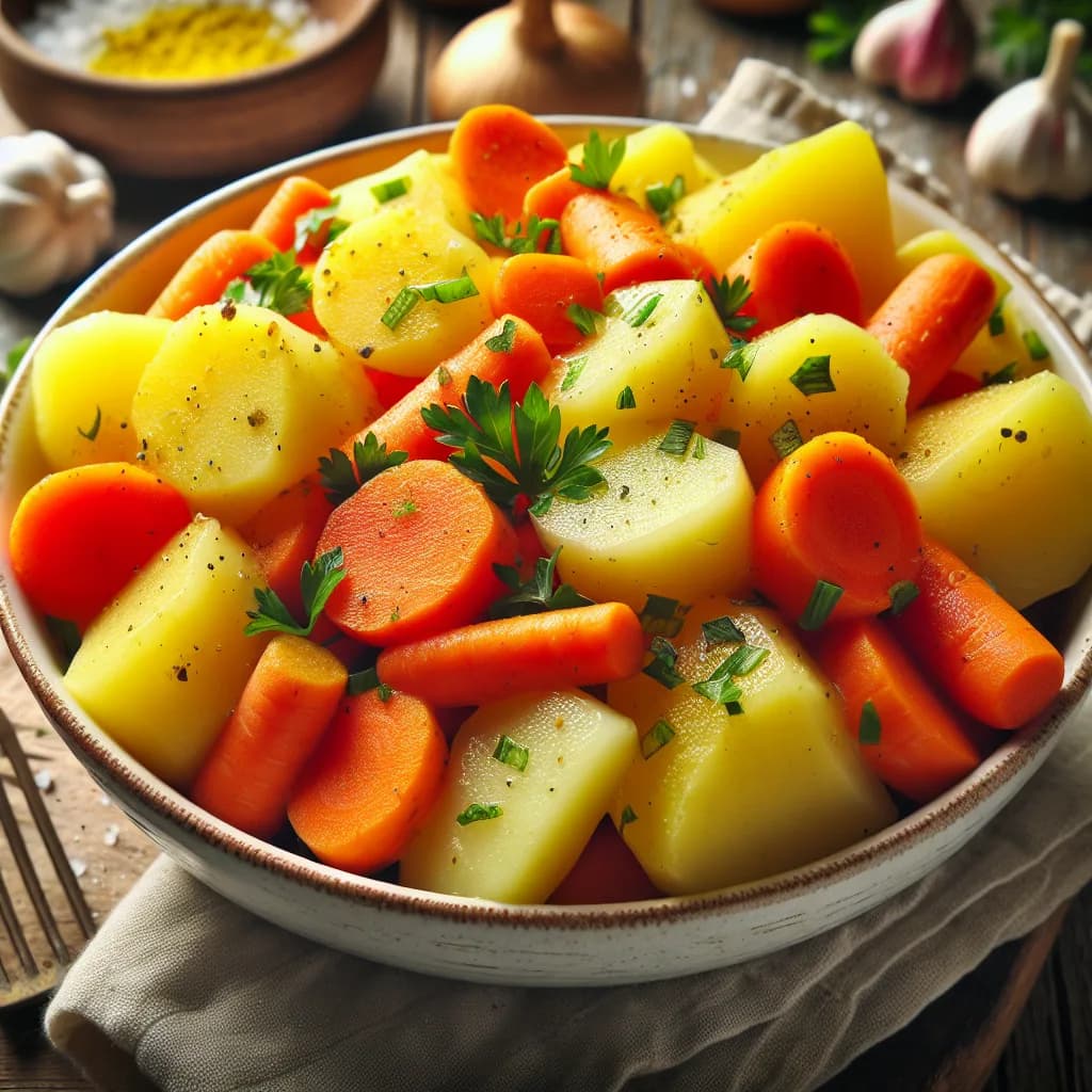 Salade de pommes de terre et carottes