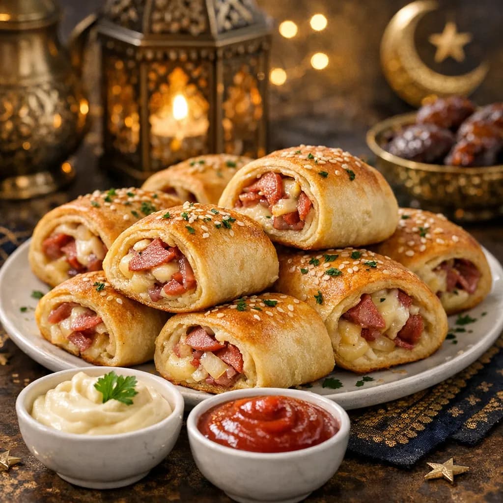 Salami & Cheese Ramadan Rolls