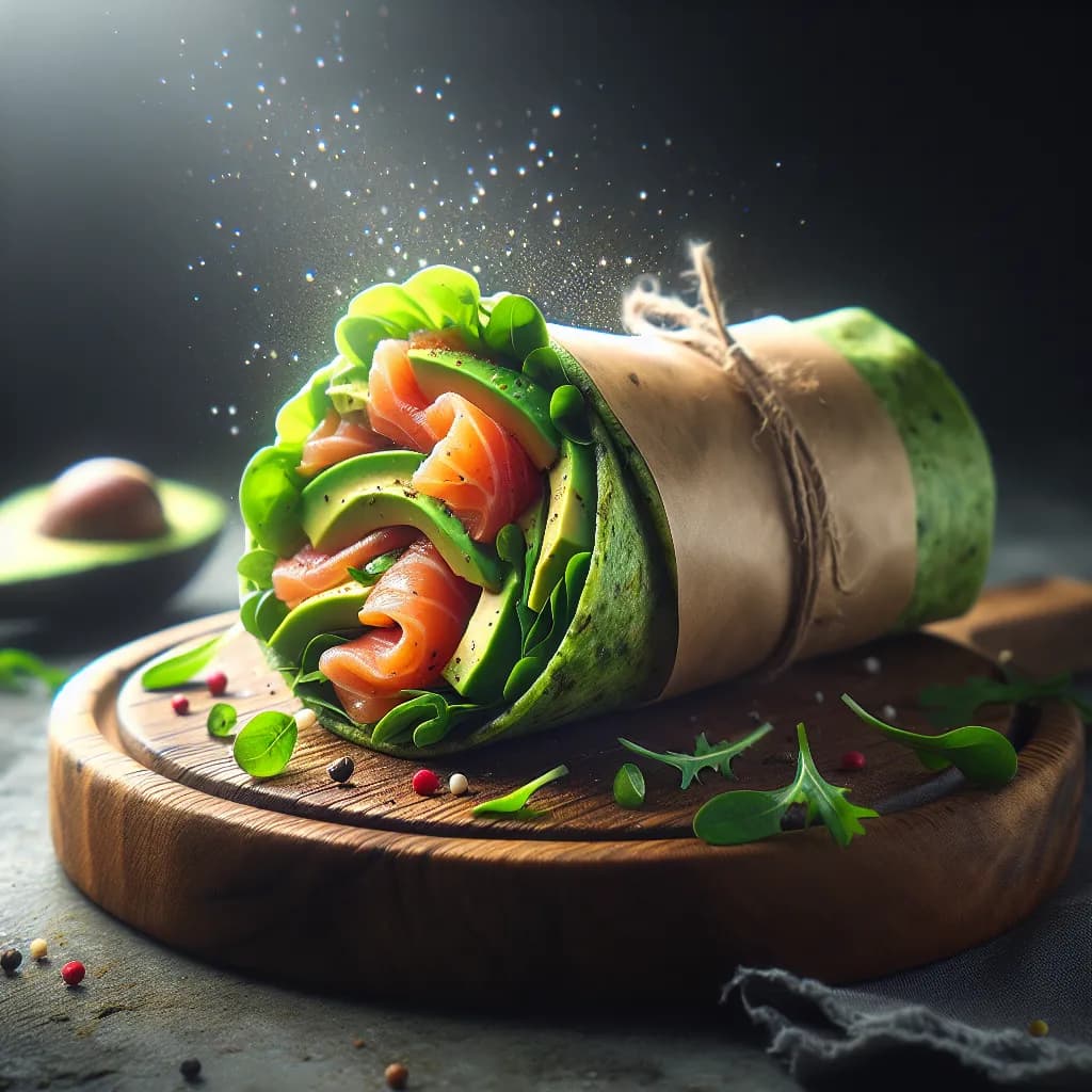 Salmon and Avocado Wrap