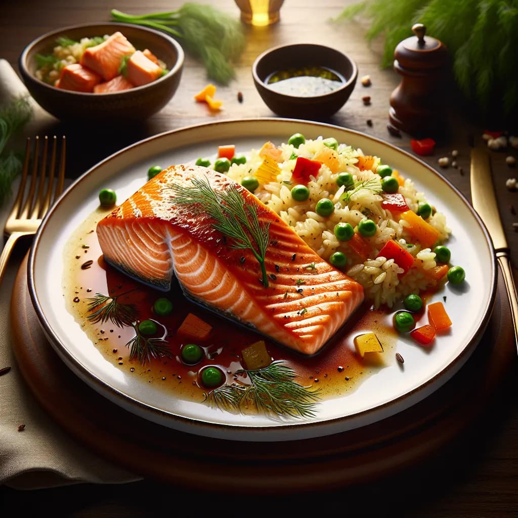 Salmon and Rice Pilaf