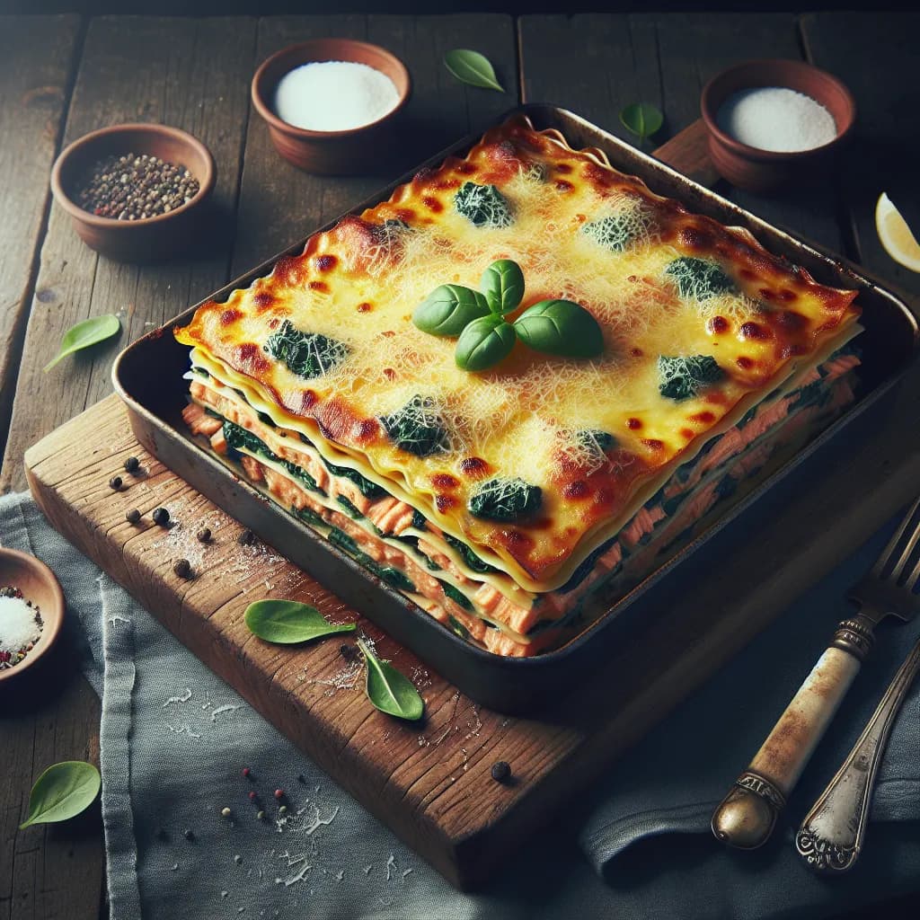 Salmon and Spinach Lasagne