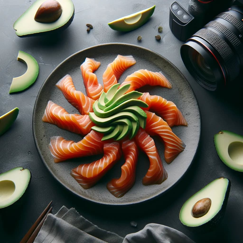 Sashimi de Saumon Fumé et Avocat