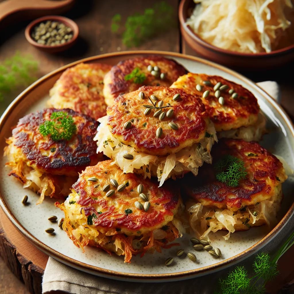 Sauerkraut and Caraway Seed Patties
