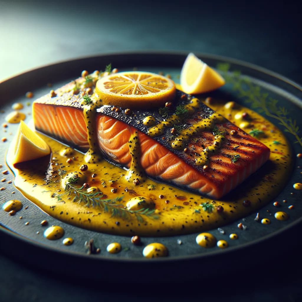 Saumon à la Sauce Moutarde