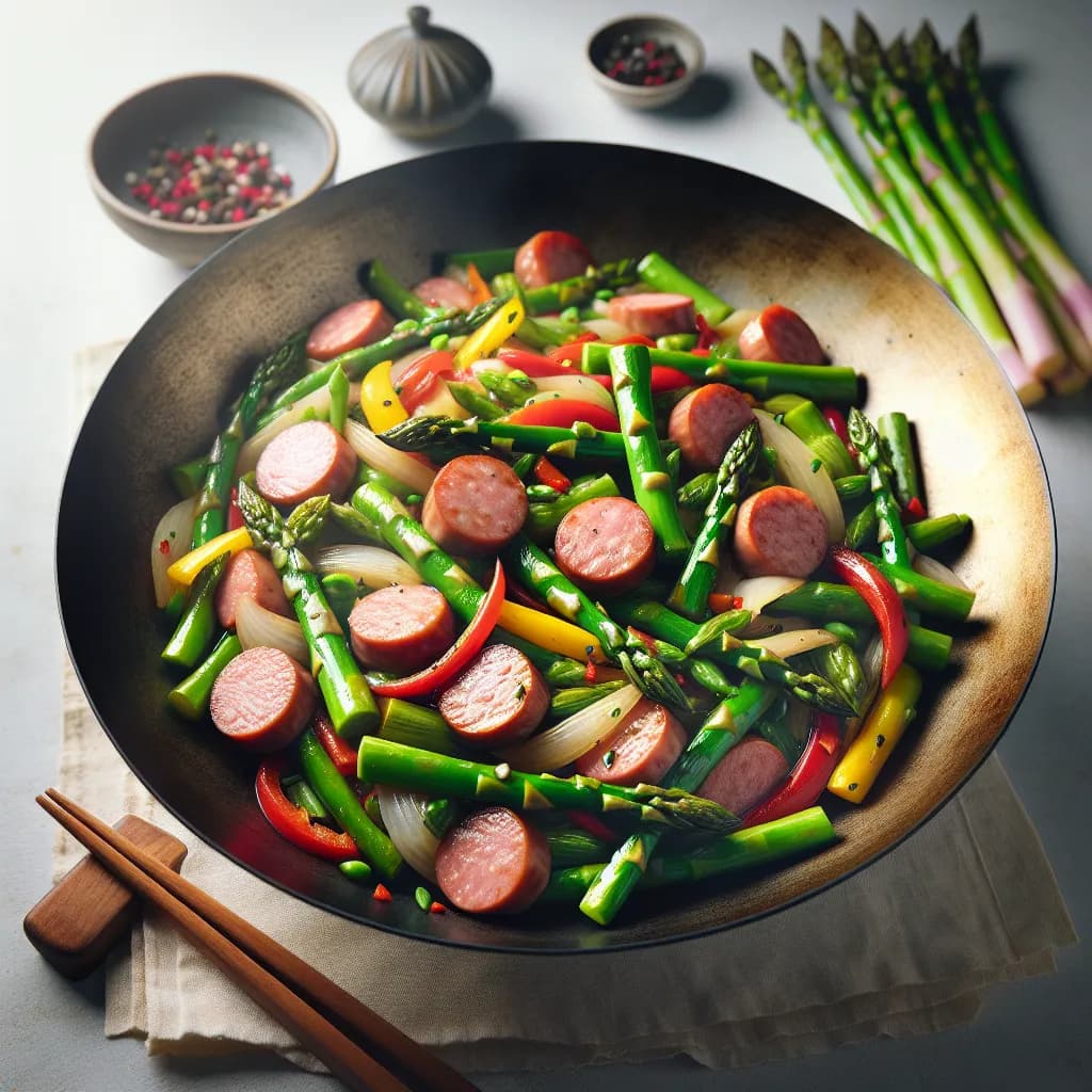 Sausage and Asparagus Stir-Fry