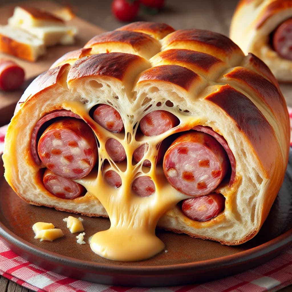Sausage and Cheese Stuffed Bread