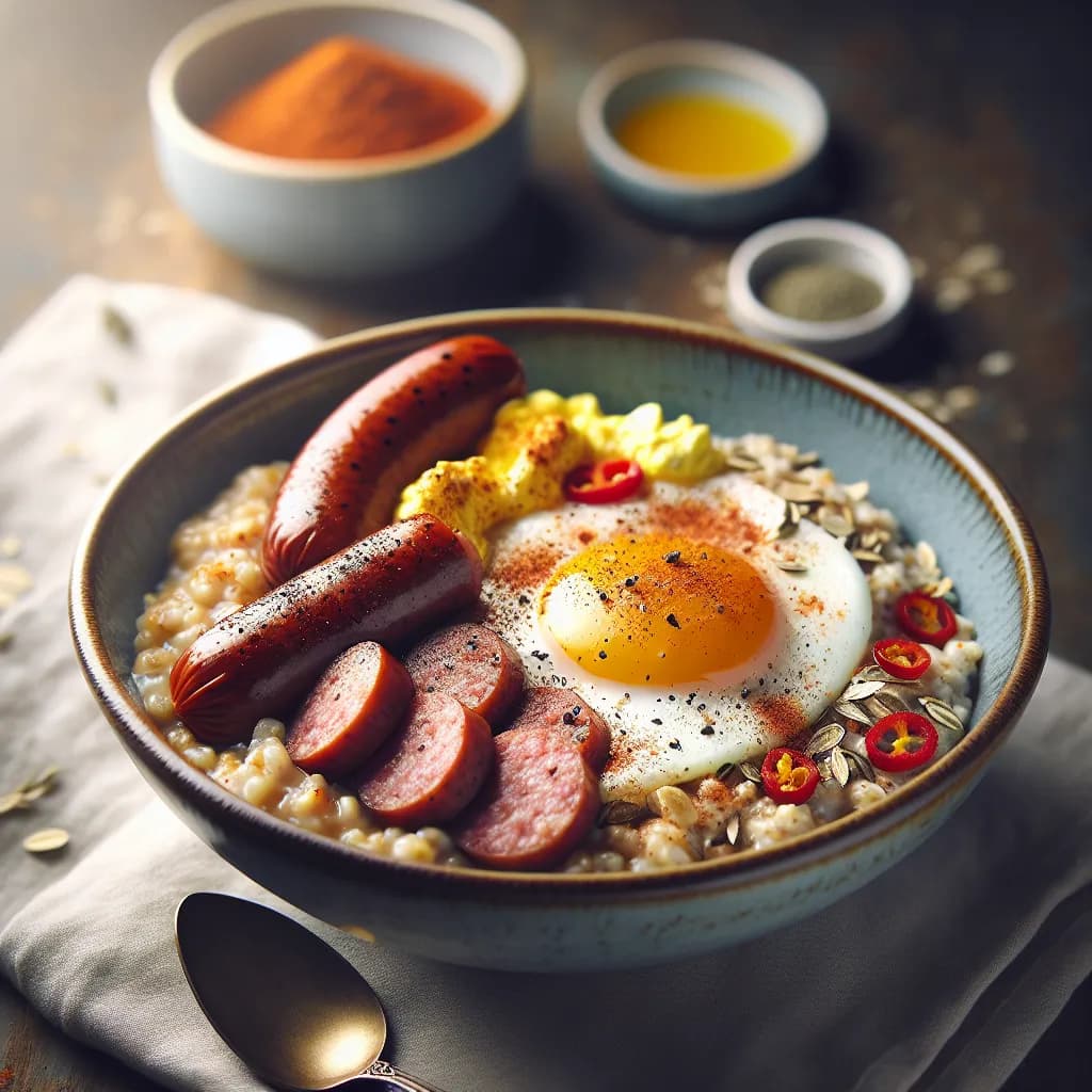Sausage and Oatmeal Breakfast Bowl