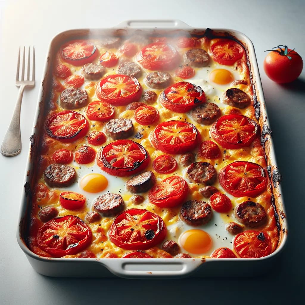 Sausage and Tomato Breakfast Casserole