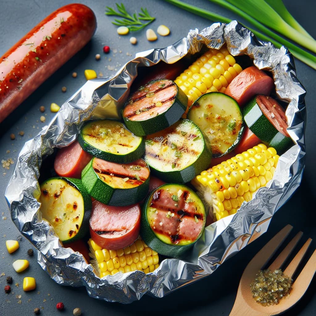 Sausage and Veggie Foil Packets