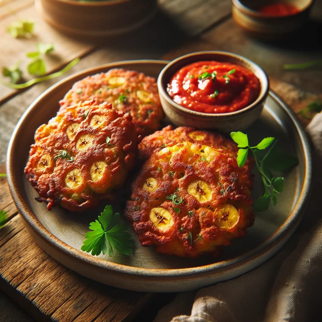 Savory Banana Fritters with a Kick