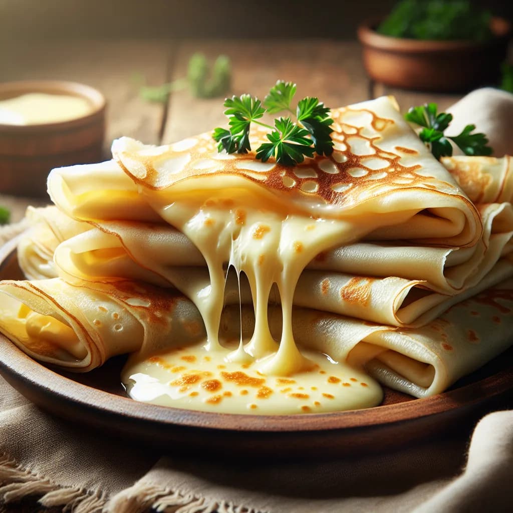 Savory Cheese Crepes