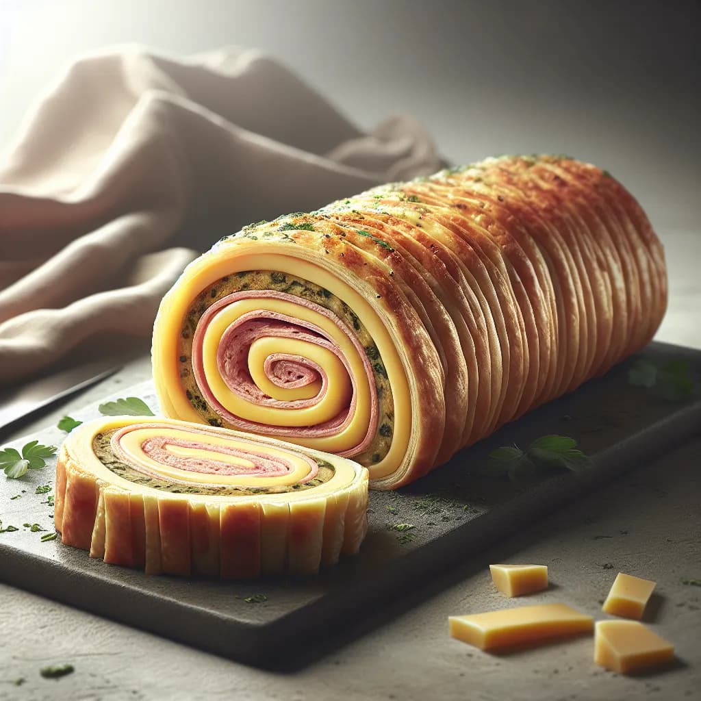Savory Cheese and Meat Roll