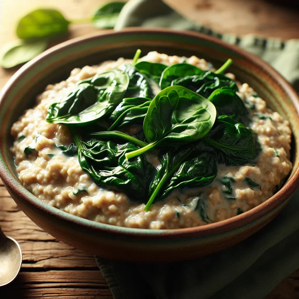 Savory Oatmeal with Spinach