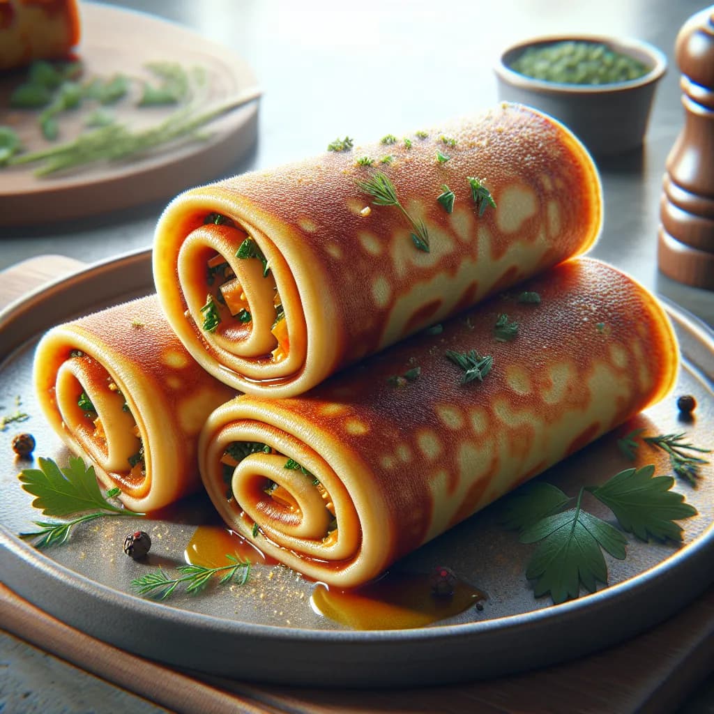 Savory Pancake Rolls