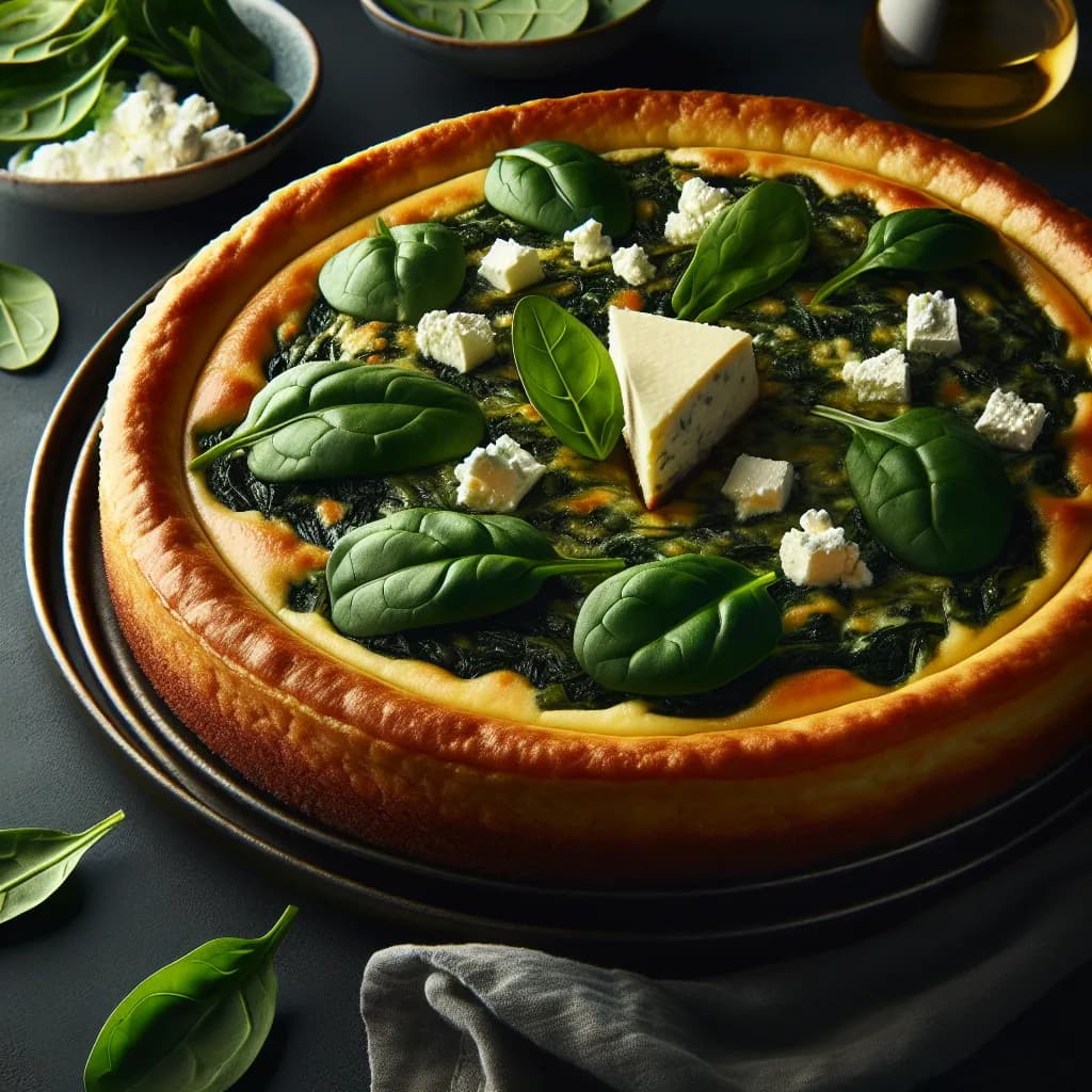 Savory Spinach and Feta Cheesecake