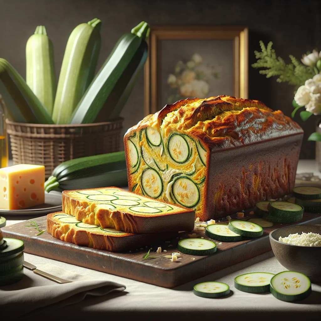 Savory Zucchini Bread with Cheese