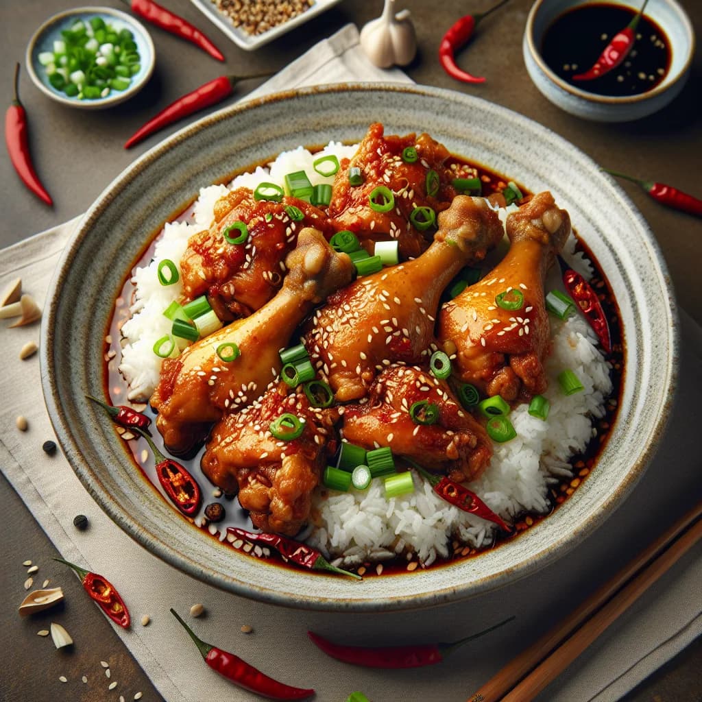 Scharfe Hühnerhaxen nach Szechuan-Art