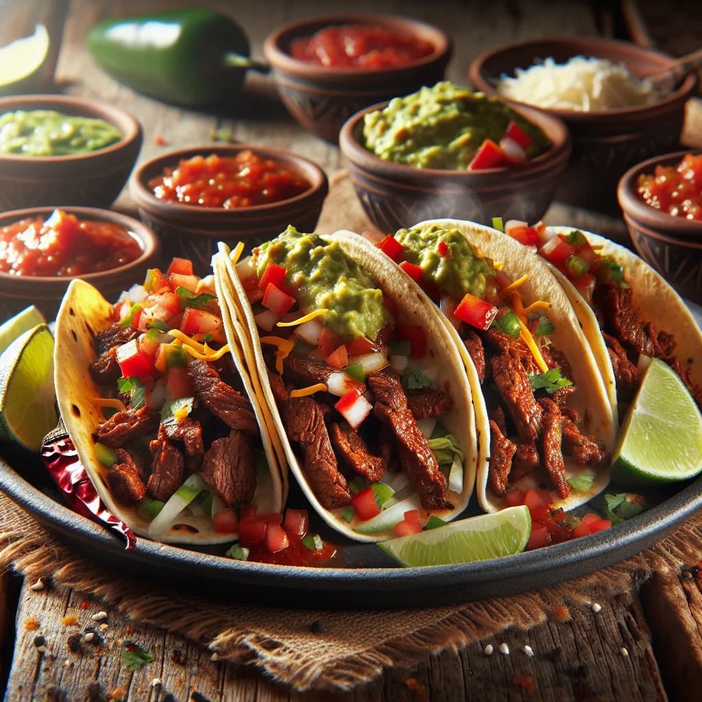 Scharfe Rindfleisch-Tacos