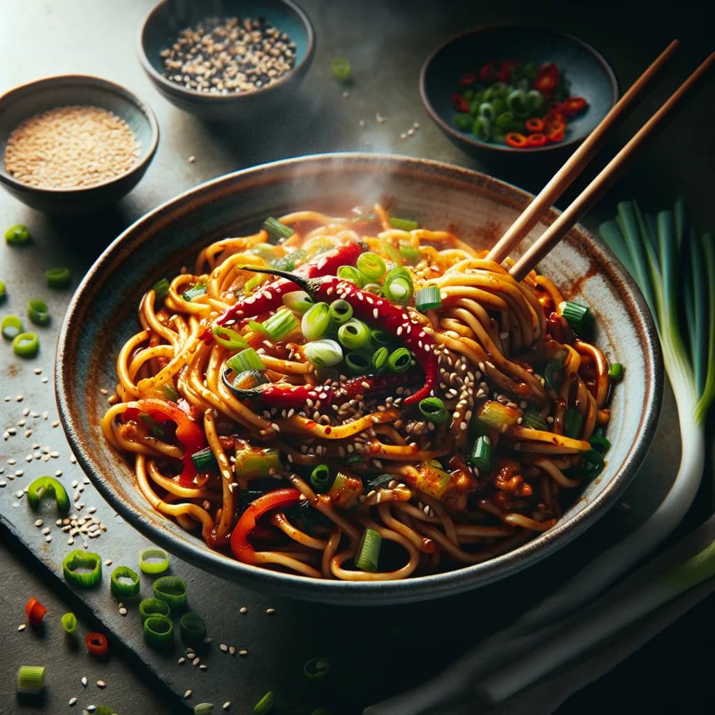 Scharfe Szechuan-Nudeln