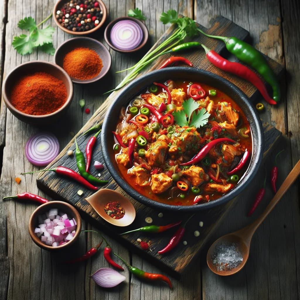 Scharfes Hähnchen-Chili