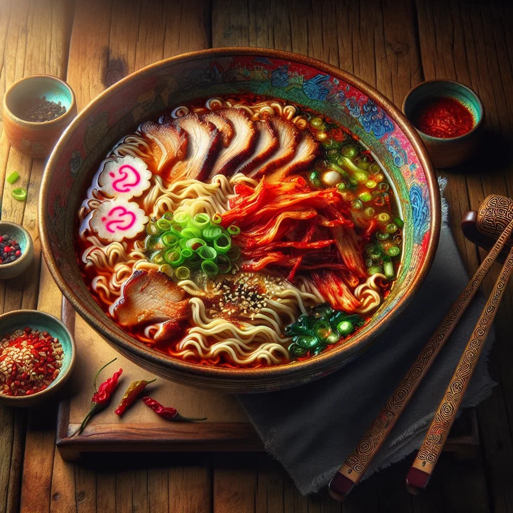 Scharfes Kimchi Ramen