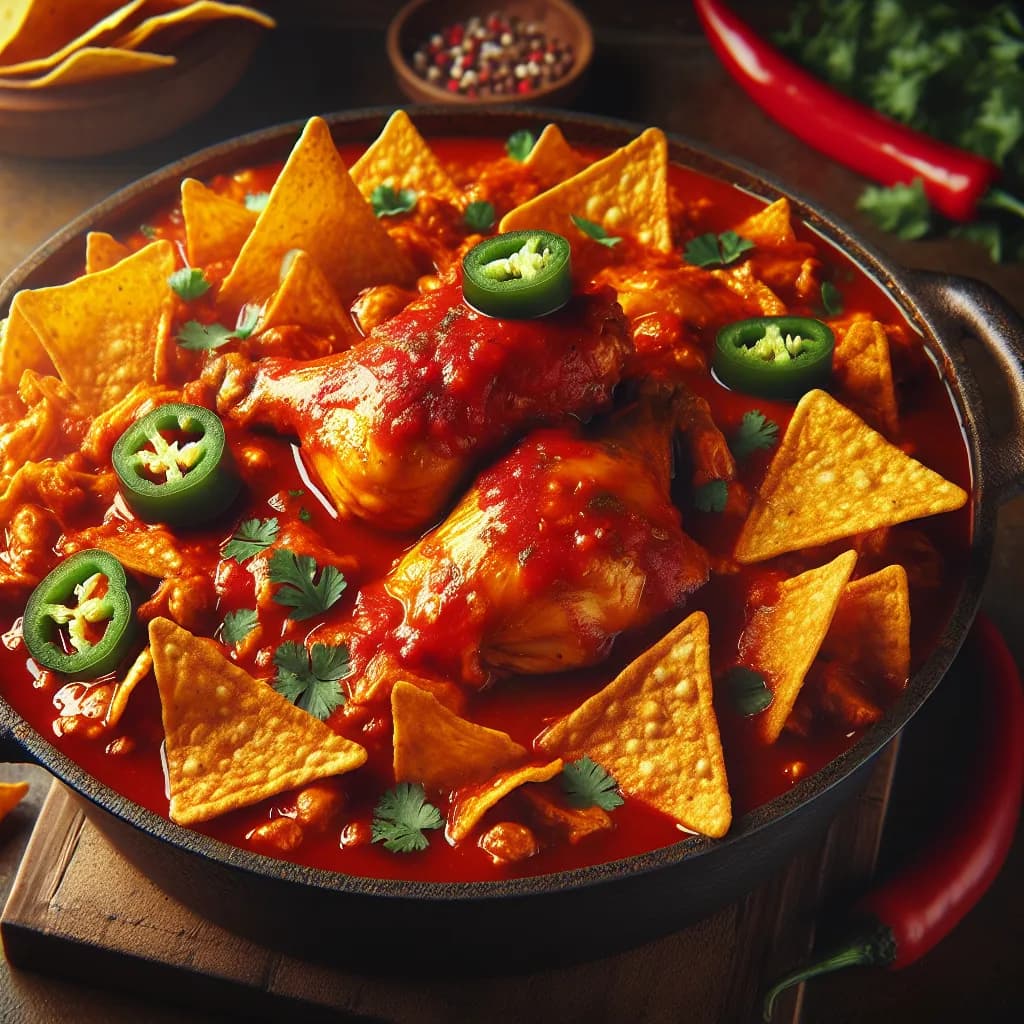 Scharfes Nacho-Hähnchen-Boil