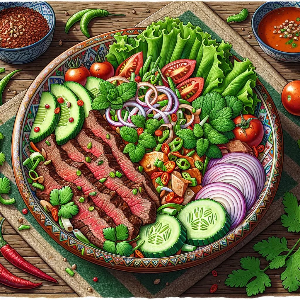 Scharfes Thai Rindfleischsalat