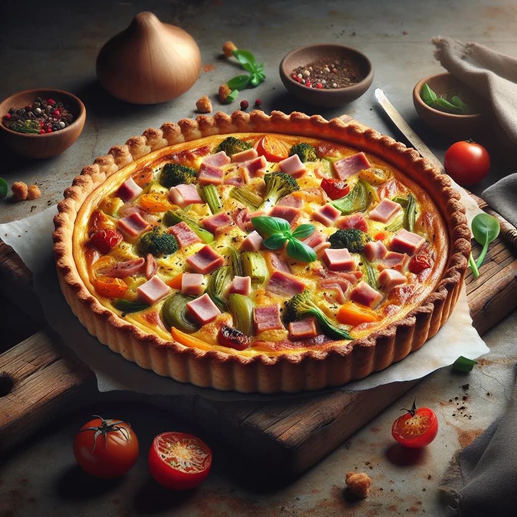 Schinken-Gemüse-Quiche