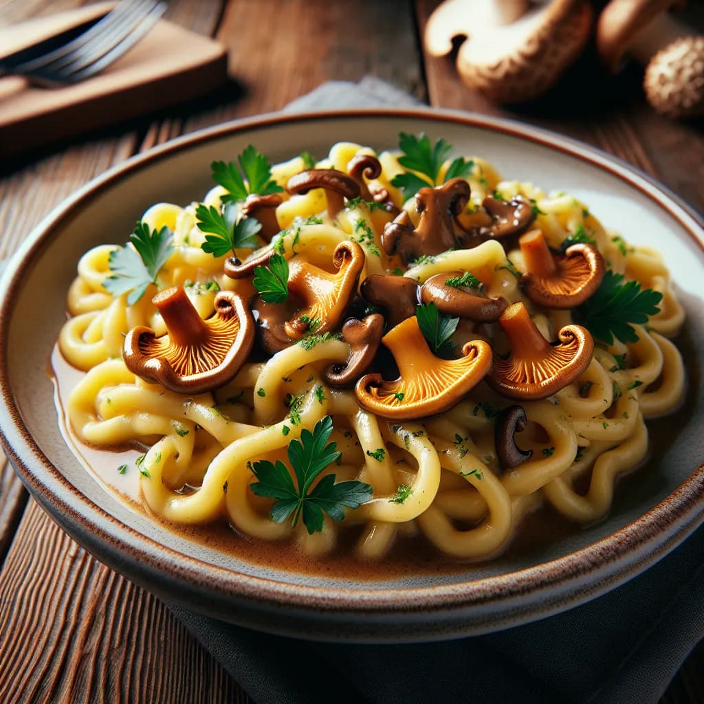 Schupfnudeln mit Pfifferling-Ragout
