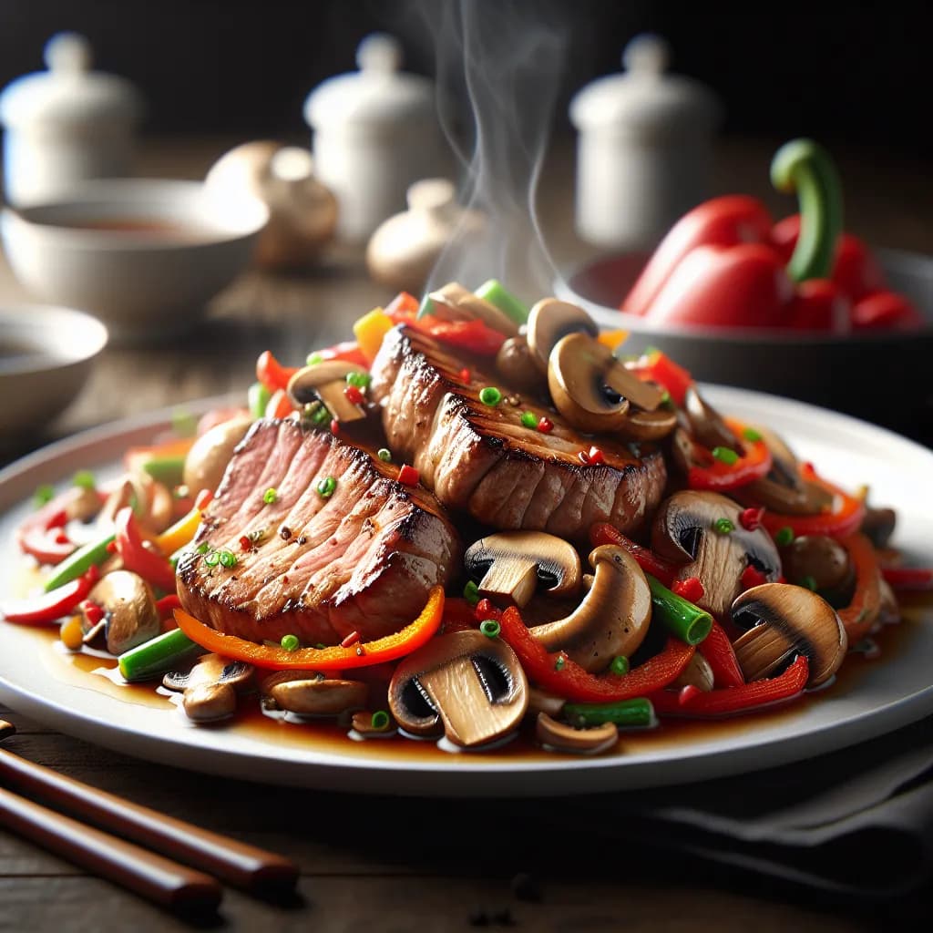 Schweinefilet mit Champignon-Pfanne