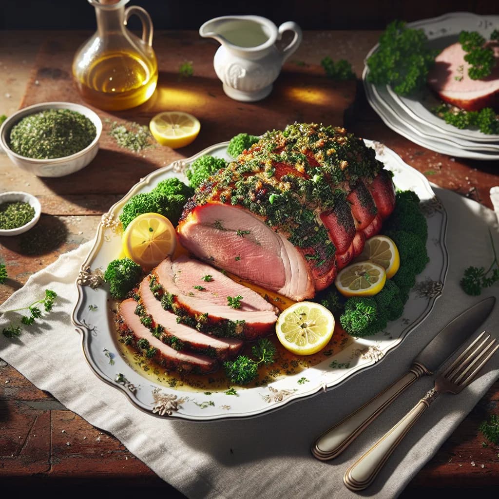 Schweinslungenbraten mit Kräuterkruste