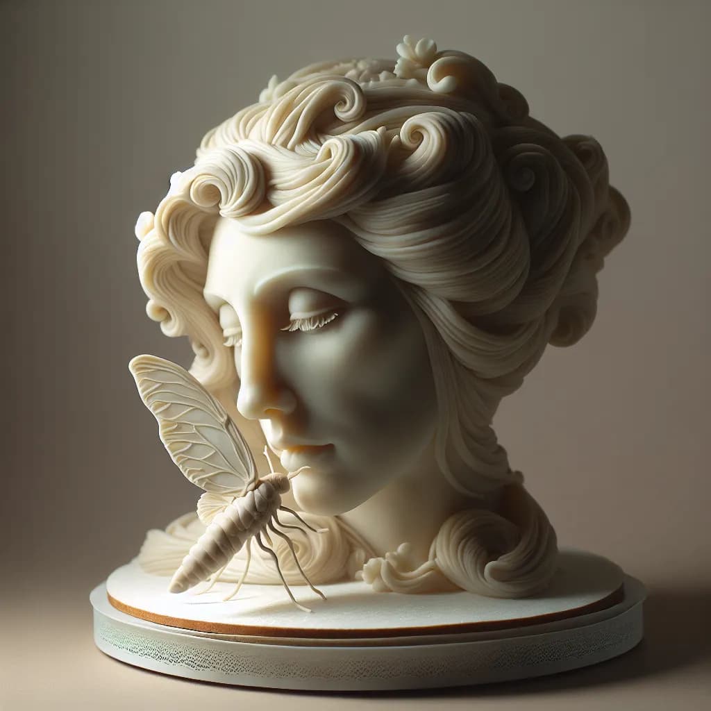 Scultura di Viso in Pasta di Zucchero